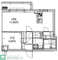 Alivis船橋夏見 1階1LDKの間取り