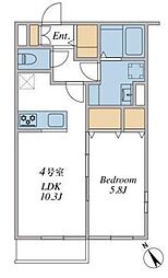 ウィンドテラスみどり台 3階1LDKの間取り
