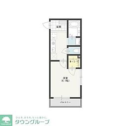 JR総武本線 津田沼駅 徒歩10分の賃貸アパート 3階1Kの間取り