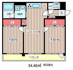 ＩＭＩ西千葉ビル 2階2LDKの間取り