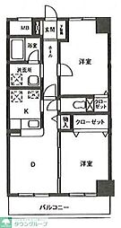 グレースコート妙典 6階2DKの間取り