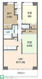 グランデージ八千代中央 3階3LDKの間取り