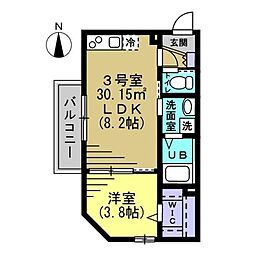 アトレイユ蘇我 1階1LDKの間取り