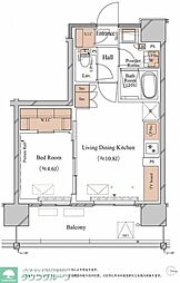 ブランシエスタ木場 1LDKの間取図画像