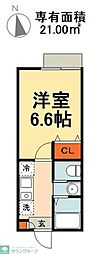 JR総武線 幕張本郷駅 徒歩16分の賃貸アパート 2階1Kの間取り