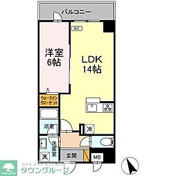 船橋市葛飾町2丁目マンション 1LDKの間取図画像