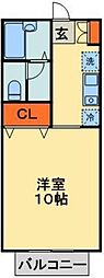 リヴェール検見川 1Kの間取図画像