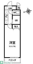 ミリアビタ実籾A 1Kの間取図画像