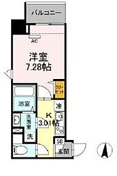 ポラリス菊川 1Kの間取図画像