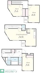 mi patio A棟 3LDKの間取図画像