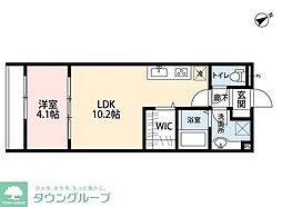 ジェンティーレトリヤマ3 1LDKの間取図画像