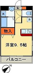 アンブラッセ新検見川 1Kの間取図画像