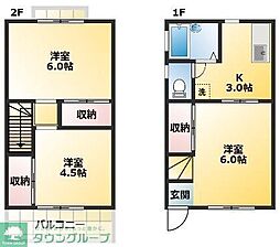 アビタシオン中川2 3Kの間取図画像