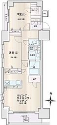 エスティメゾン錦糸町2 2LDKの間取図画像
