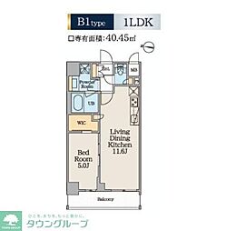 CRESTCOURT錦糸町 1LDKの間取図画像