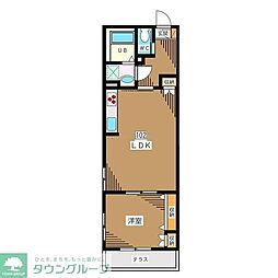 アルタイル 1LDKの間取図画像