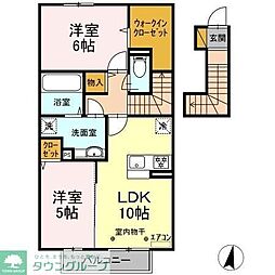 マテリアルレジデンス 2LDKの間取図画像