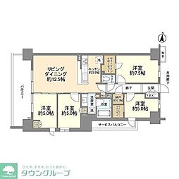 シティテラス八千代緑が丘ブリーズコートE棟 4LDKの間取図画像