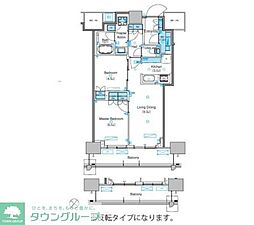 パークアクシス豊洲キャナル 2LDKの間取図画像