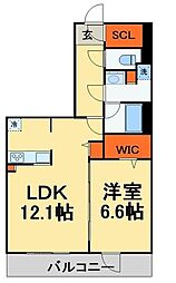 ウィステミラ西船橋 1LDKの間取図画像