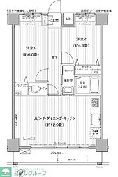 ピュアラ 2LDKの間取図画像
