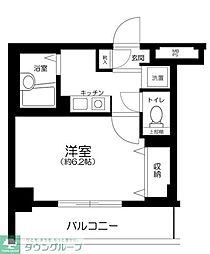 メインステージ門前仲町 1Kの間取図画像