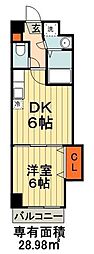 金太郎ヒルズ100 1DKの間取図画像