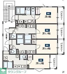 MELDIA二和向台 1Kの間取図画像