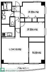 ソアール八千代中央2 3LDKの間取図画像