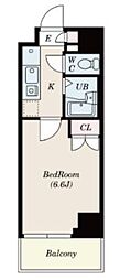 S-FORT船橋roots 1Kの間取図画像
