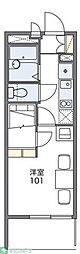 レオパレスファンソ 1Kの間取図画像