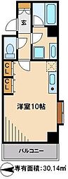 リバービュー21 ワンルームの間取図画像