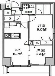 S-RESIDENCE押上Clair 2LDKの間取図画像