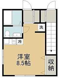 サナレジデンス ワンルームの間取図画像