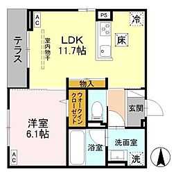 SAMPO 1LDKの間取図画像