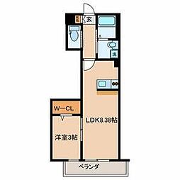 シエスタ 1LDKの間取図画像