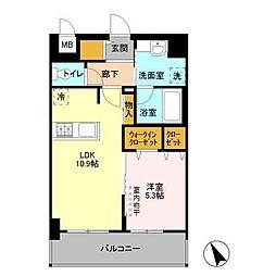 LUMIERE 1LDKの間取図画像