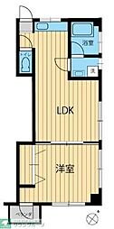 MSガーデン 1LDKの間取図画像