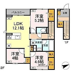コンフォールヴィラージュ 3LDKの間取図画像