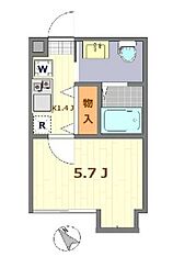 アットリラ南行徳 1Kの間取図画像