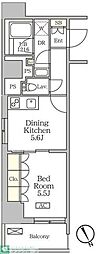 リーフシティ市川ザ・レジデンス 1DKの間取図画像