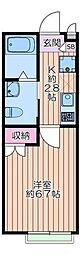 メゾン・ド・シエル 1Kの間取図画像