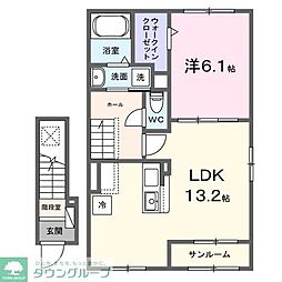 Olive・EA 1LDKの間取図画像