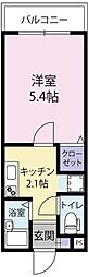 サンスマイル蛍茶屋 1Kの間取図画像
