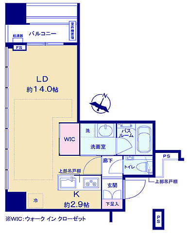 間取り プレミストタワー白金高輪 13階/-