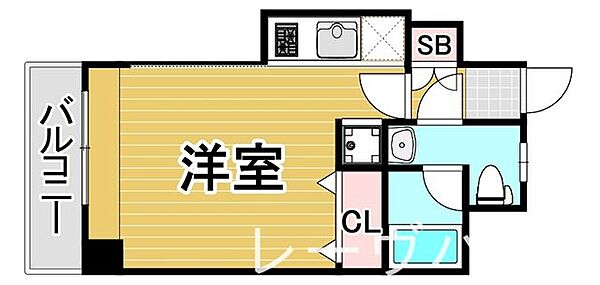 福岡県福岡市博多区千代５丁目(賃貸マンション1R・8階・20.16㎡)の写真 その2