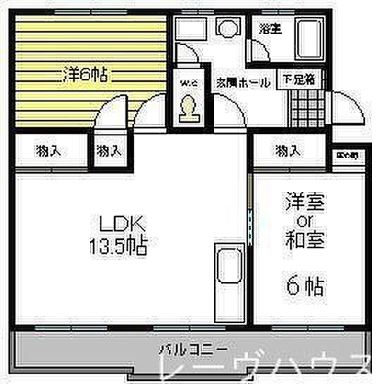 福岡県福岡市東区唐原２丁目(賃貸マンション2LDK・4階・56.20㎡)の写真 その1