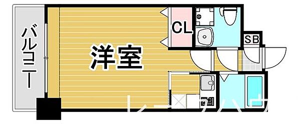 福岡県福岡市中央区今泉２丁目(賃貸マンション1K・11階・23.84㎡)の写真 その2