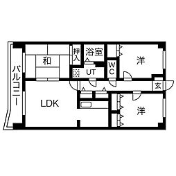 パグーロ東平尾 3LDKの間取図画像