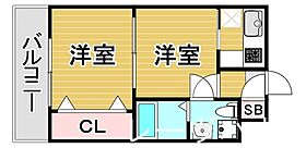 福岡県福岡市中央区薬院３丁目（賃貸マンション2K・6階・25.00㎡） その2